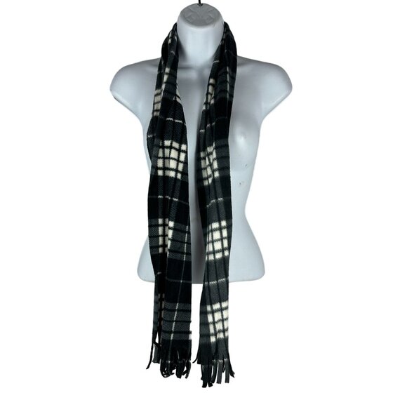 EnerWear Black & White Plaid Scarf - Picture 1 of 5